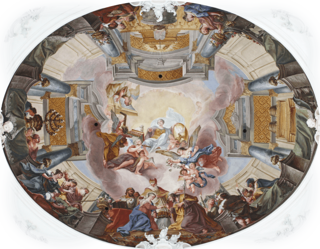 Deckenfresko Alter und neuer Bund